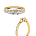 Thumbnail 74 - Delicate Antique Pave Asscher Cut Diamond Ring