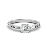 Load image into Gallery viewer, Delicate Antique Pave Asscher Engagement Ring
