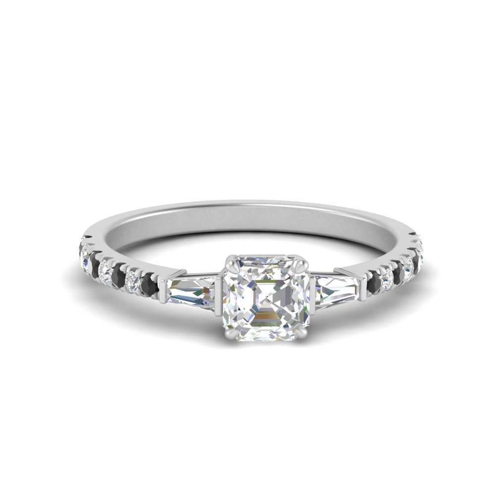 Delicate Antique Pave Asscher Engagement Ring