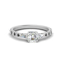 Thumbnail 61 - Delicate Antique Pave Asscher Cut Diamond Ring