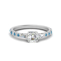 Thumbnail 65 - Delicate Antique Pave Asscher Cut Diamond Ring