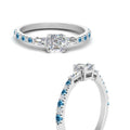 Thumbnail 66 - Delicate Antique Pave Asscher Cut Diamond Ring