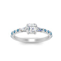 Thumbnail 67 - Delicate Antique Pave Asscher Cut Diamond Ring