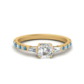 Thumbnail 101 - Delicate Antique Pave Asscher Cut Diamond Ring