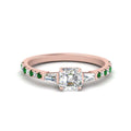 Thumbnail 17 - Delicate Antique Pave Asscher Cut Diamond Ring