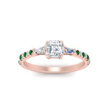 Load image into Gallery viewer, Delicate Antique Pave Asscher Engagement Ring
