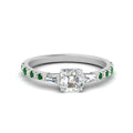 Thumbnail 53 - Delicate Antique Pave Asscher Cut Diamond Ring