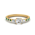 Thumbnail 89 - Delicate Antique Pave Asscher Cut Diamond Ring
