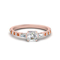 Thumbnail 13 - Delicate Antique Pave Asscher Cut Diamond Ring