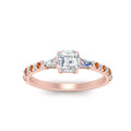 Thumbnail 15 - Delicate Antique Pave Asscher Cut Diamond Ring