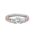 Thumbnail 49 - Delicate Antique Pave Asscher Cut Diamond Ring