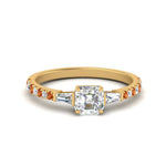 Load image into Gallery viewer, Delicate Antique Pave Asscher Engagement Ring
