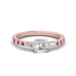 Load image into Gallery viewer, Delicate Antique Pave Asscher Engagement Ring
