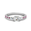 Thumbnail 45 - Delicate Antique Pave Asscher Cut Diamond Ring