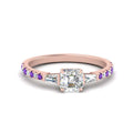 Thumbnail 33 - Delicate Antique Pave Asscher Cut Diamond Ring