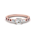 Thumbnail 21 - Delicate Antique Pave Asscher Cut Diamond Ring