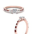 Thumbnail 22 - Delicate Antique Pave Asscher Cut Diamond Ring