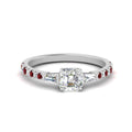 Thumbnail 57 - Delicate Antique Pave Asscher Cut Diamond Ring