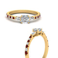 Thumbnail 94 - Delicate Antique Pave Asscher Cut Diamond Ring