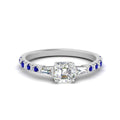 Thumbnail 41 - Delicate Antique Pave Asscher Cut Diamond Ring