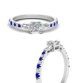 Thumbnail 42 - Delicate Antique Pave Asscher Cut Diamond Ring