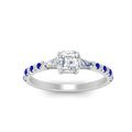 Thumbnail 43 - Delicate Antique Pave Asscher Cut Diamond Ring