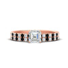 Load image into Gallery viewer, asscher-cut-french-pave-black-diamond-wedding-ring-set-in-rose-gold-FD11408ASGBLACK-NL-RG.jpg?v=1763457798