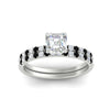 Load image into Gallery viewer, Asscher Cut French Pave Bridal Set