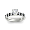 Load image into Gallery viewer, asscher-cut-french-pave-black-diamond-wedding-ring-set-in-white-gold-FD11408ASGBLACKANGLE5-NL-WG.jpg?v=1763457798