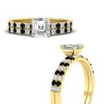 Load image into Gallery viewer, asscher-cut-french-pave-black-diamond-wedding-ring-set-in-yellow-gold-FD11408ASGBLACKANGLE3-NL-YG.jpg?v=1763457798
