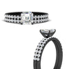 Load image into Gallery viewer, Asscher Cut French Pave Bridal Set