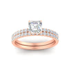 Load image into Gallery viewer, asscher-cut-french-pave-diamond-wedding-ring-set-in-rose-gold-FD11408ASANGLE5-NL-RG.jpg?v=1763457798