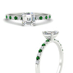 Load image into Gallery viewer, asscher-cut-french-pave-emerald-engagement-ring-in-white-gold-FD11408ASRGEMGRANGLE3-NL-WG_8fd43444-ea79-45f1-9baa-b32e165b6890?v=1762849706
