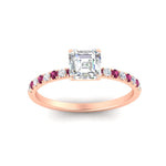 Load image into Gallery viewer, asscher-cut-french-pave-pink-sapphire-engagement-ring-in-rose-gold-FD11408ASRGSADRPIANGLE5-NL-RG_05b25723-4f87-49c8-a621-795ce78e78a0?v=1762849706
