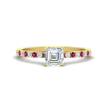 Load image into Gallery viewer, asscher-cut-french-pave-pink-sapphire-engagement-ring-in-yellow-gold-FD11408ASRGSADRPI-NL-YG_96ef454e-7b76-4b4d-94ce-0390a4bdc0f0?v=1762849706
