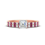 Load image into Gallery viewer, asscher-cut-french-pave-pink-sapphire-wedding-ring-set-in-rose-gold-FD11408ASGSADRPI-NL-RG.jpg?v=1763457798
