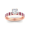 Load image into Gallery viewer, Asscher Cut French Pave Bridal Set