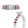 Load image into Gallery viewer, asscher-cut-french-pave-pink-sapphire-wedding-ring-set-in-white-gold-FD11408ASGSADRPIANGLE3-NL-WG?v=1763105018