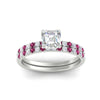 Load image into Gallery viewer, asscher-cut-french-pave-pink-sapphire-wedding-ring-set-in-white-gold-FD11408ASGSADRPIANGLE5-NL-WG?v=1763105018