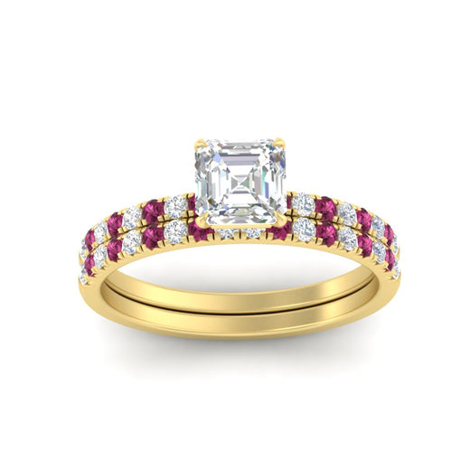 asscher-cut-french-pave-pink-sapphire-wedding-ring-set-in-yellow-gold-FD11408ASGSADRPIANGLE5-NL-YG?v=1763105018