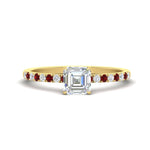 Load image into Gallery viewer, asscher-cut-french-pave-ruby-engagement-ring-in-yellow-gold-FD11408ASRGRUDR-NL-YG_f1b9810a-8bd0-45cd-8eed-d3d28792ad12?v=1762849707
