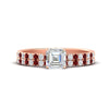Load image into Gallery viewer, asscher-cut-french-pave-ruby-wedding-ring-set-in-rose-gold-FD11408ASGRUDR-NL-RG?v=1763105018