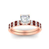 Load image into Gallery viewer, asscher-cut-french-pave-ruby-wedding-ring-set-in-rose-gold-FD11408ASGRUDRANGLE5-NL-RG?v=1763105018