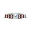 Load image into Gallery viewer, asscher-cut-french-pave-ruby-wedding-ring-set-in-white-gold-FD11408ASGRUDR-NL-WG?v=1763105018