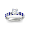 Load image into Gallery viewer, asscher-cut-french-pave-sapphire-wedding-ring-set-in-white-gold-FD11408ASGSABLANGLE5-NL-WG?v=1763105018
