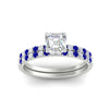 Load image into Gallery viewer, asscher-cut-french-pave-sapphire-wedding-ring-set-in-white-gold-FD11408ASGSABLANGLE5-NL-WG.jpg?v=1763457500