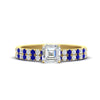 Load image into Gallery viewer, asscher-cut-french-pave-sapphire-wedding-ring-set-in-yellow-gold-FD11408ASGSABL-NL-YG?v=1763105018