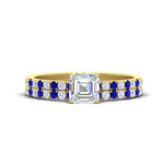 Load image into Gallery viewer, asscher-cut-french-pave-sapphire-wedding-ring-set-in-yellow-gold-FD11408ASGSABL-NL-YG.jpg?v=1763457500
