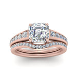 Load image into Gallery viewer, asscher-cut-graduated-channel-diamond-wedding-set-in-FD122866AS-NL-RG
