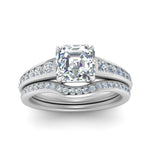 Load image into Gallery viewer, asscher-cut-graduated-channel-diamond-wedding-set-in-FD122866AS-NL-WG
